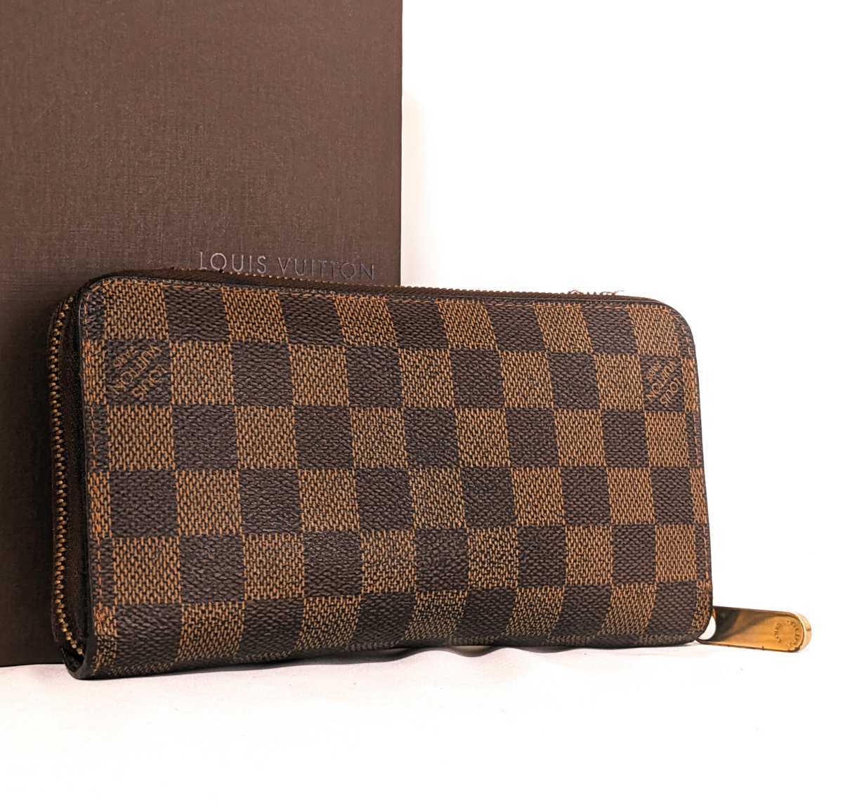 極美品】LOUISVUITTON ルイヴィトン 長財布 ダミエエベヌ ジッピー 