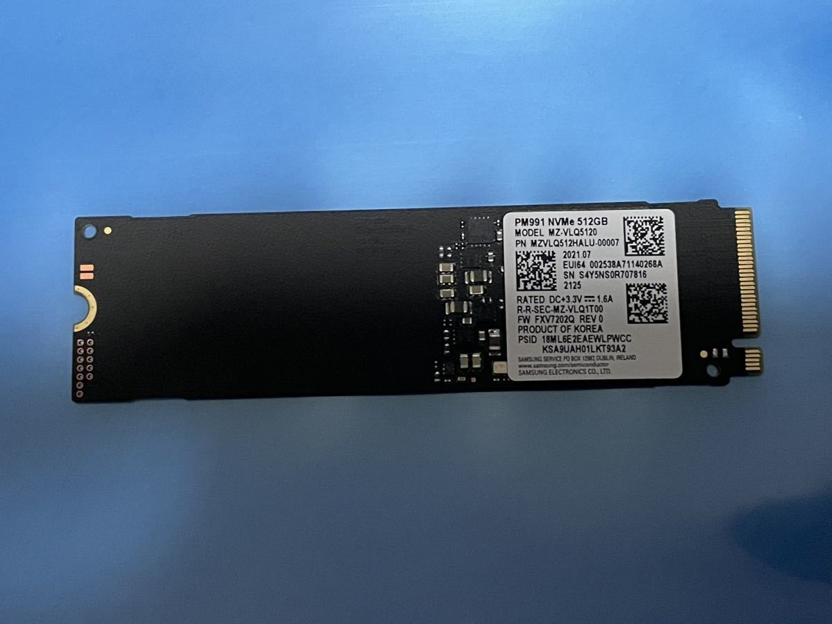 1円～ □M.2 NVMe SSD 512GB 3点 まとめ売り Samsung データ消去済