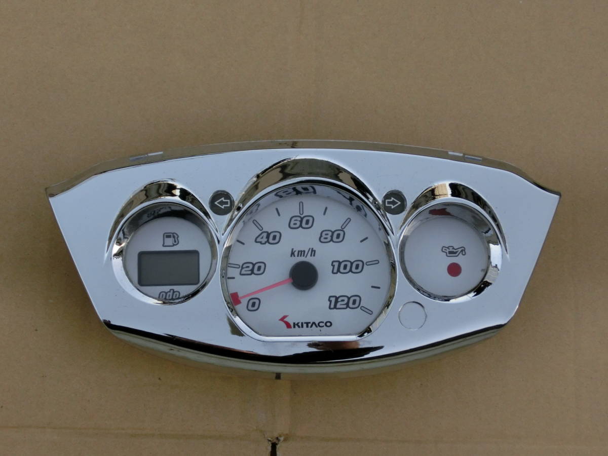 □ SA16J 2スト ジョグエボ キタコ120km 社外メーター JOGZR 