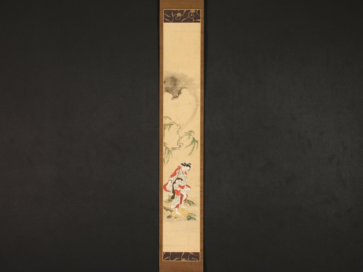 夢画廊 額縁付油彩画 WSM 千賀節子 チューリップのブーケ 画歴書付