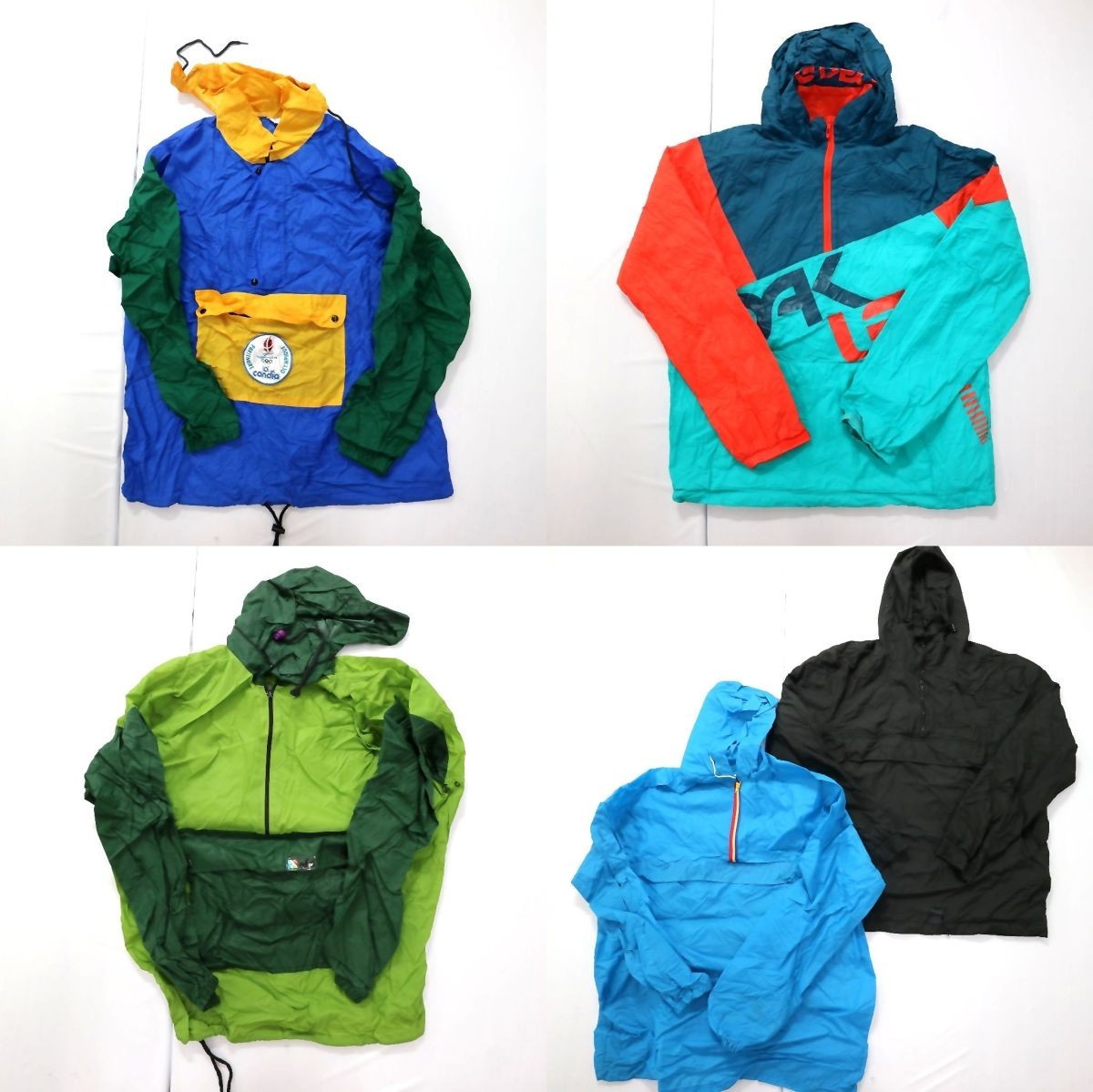 ◎アノラックジャケット MIX set オリンピック スポーツ風 他 (メンズL) 5枚セット まとめ売り 古着卸 1円スタート 最落なし ML3364