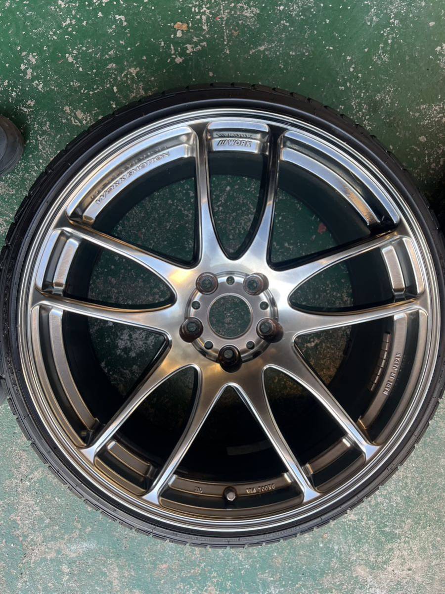 ☆WORK EMOTION CR極 19インチ 9.5J+25 PCD114.3 グリミットシルバー 