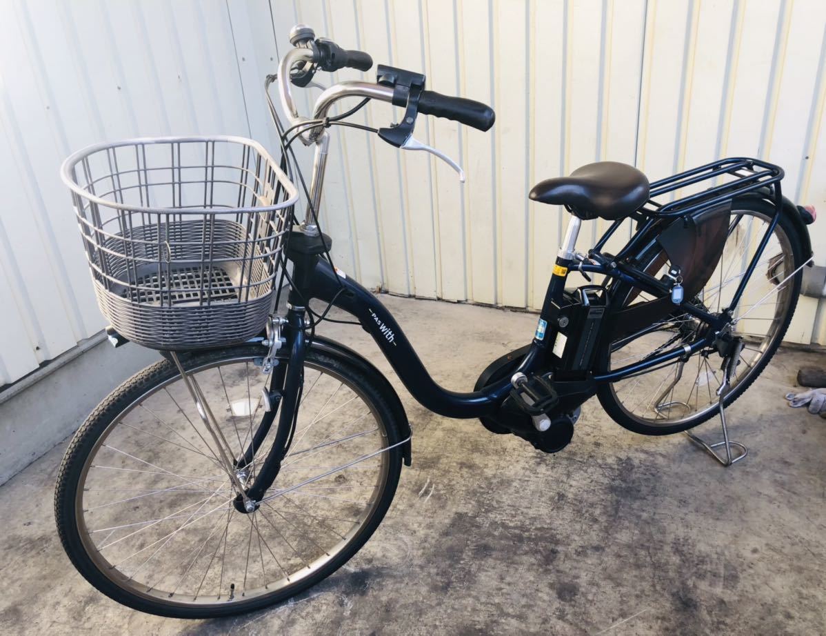 ヤマハ 電動アシスト自転車 PAS Withネイビー【中古】 PAS ヤマハ 電動