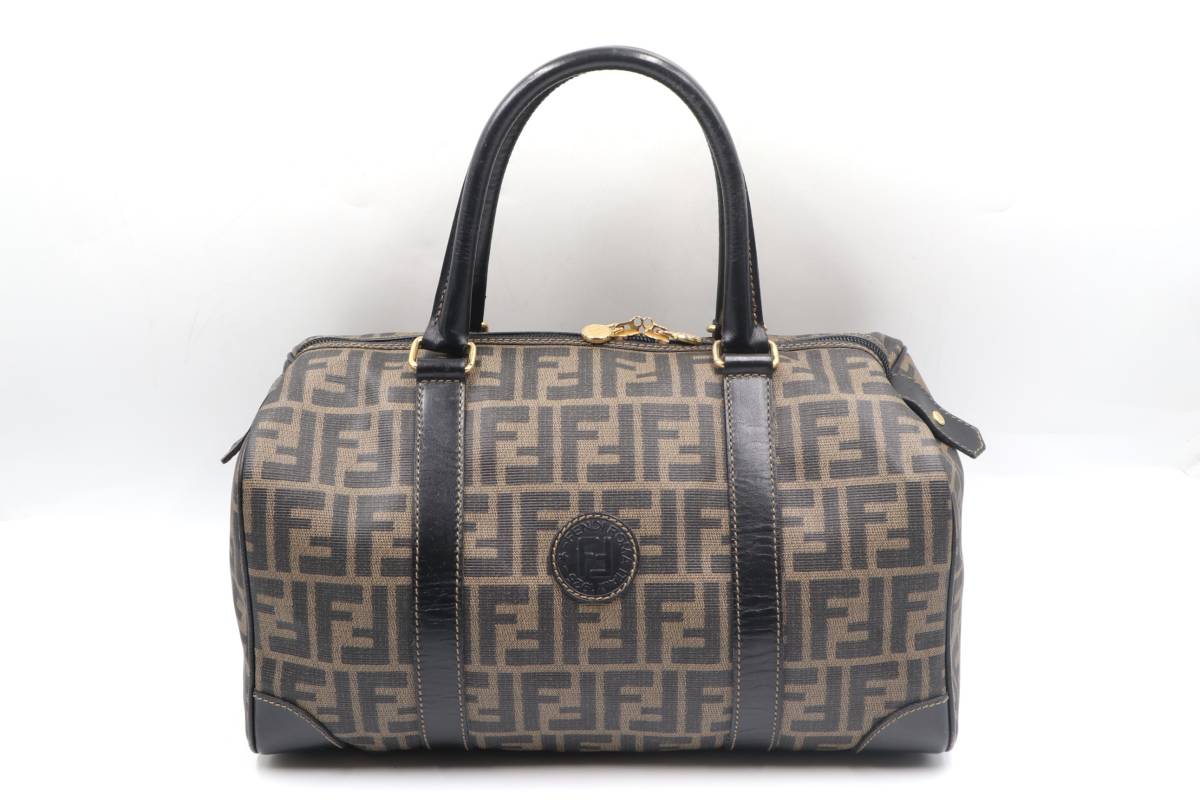 ☆FENDI フェンディ ズッカ柄 ボストンバッグ 00464 PVC ヴィンテージ