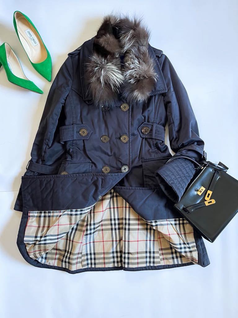 BURBERRYBLUELABEL バーバリーブルーレーベル 中綿 ロングコート