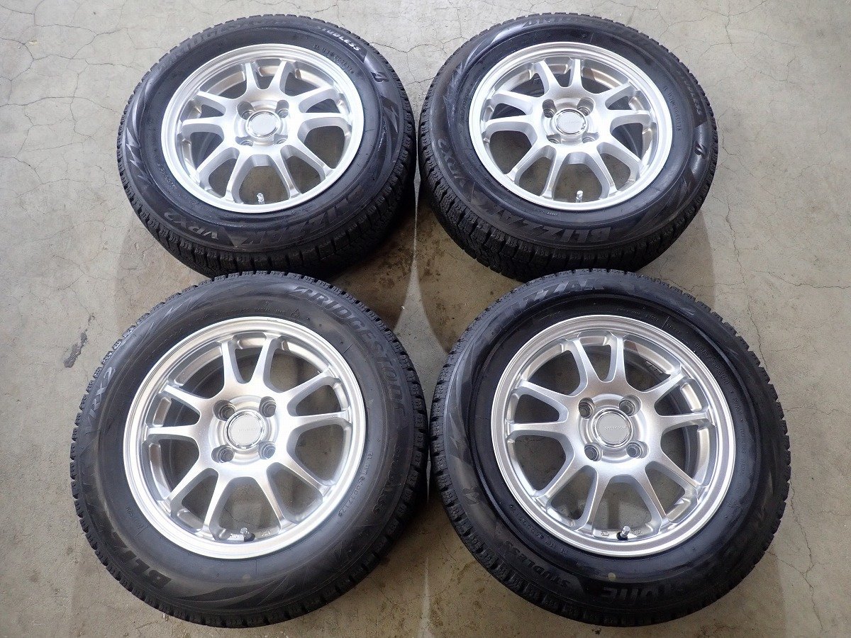 セール，2026 QR4015 165/70R14 パッソ ヴィッツ スペイド アクア等 スタッドレス 14&times;5.5J 100/4H ET42 1円スタート(スタッドレスタイヤ)｜売買されたオークション情報、yahooの商品情報をアーカイブ公開 - オー 4穴