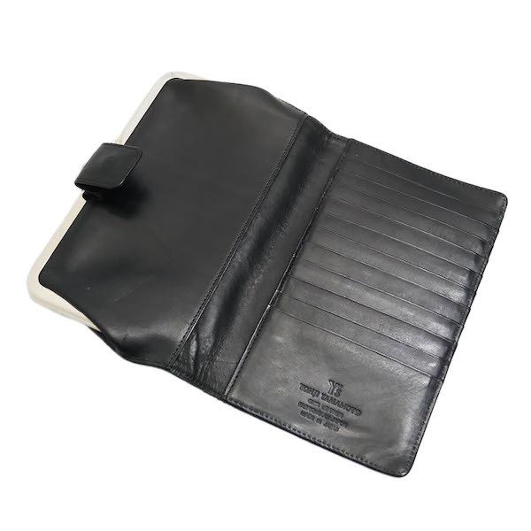 y's ヨウジヤマモト　長財布　がま口　美品　レザー Y's 「Yohji Yamamoto」 レザー がま口 財布 ワイズ ガマ口 ウォレット