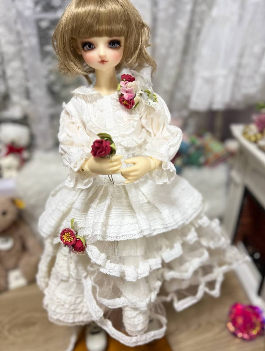 SD女の子サイズディーラー様製ドレスセット＊白