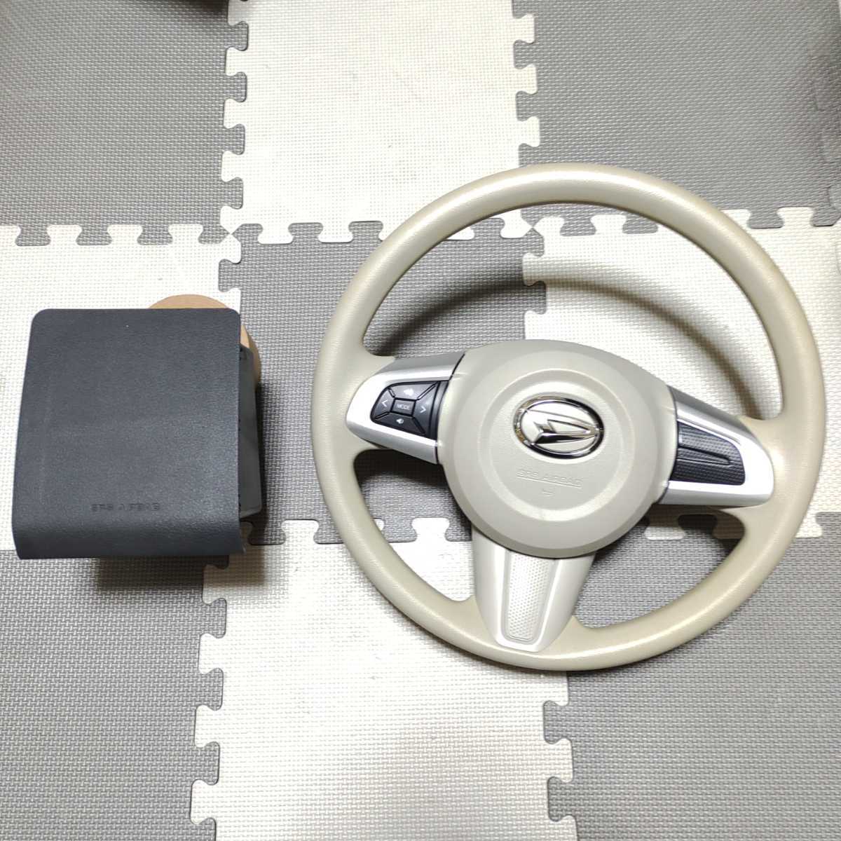 ★LA800S LA810S ムーヴキャンバス ダイハツ純正 運転席 助手席エアバッグカバーセット エアーバッグSRS AIRBAGハンドル★73970-B2340★