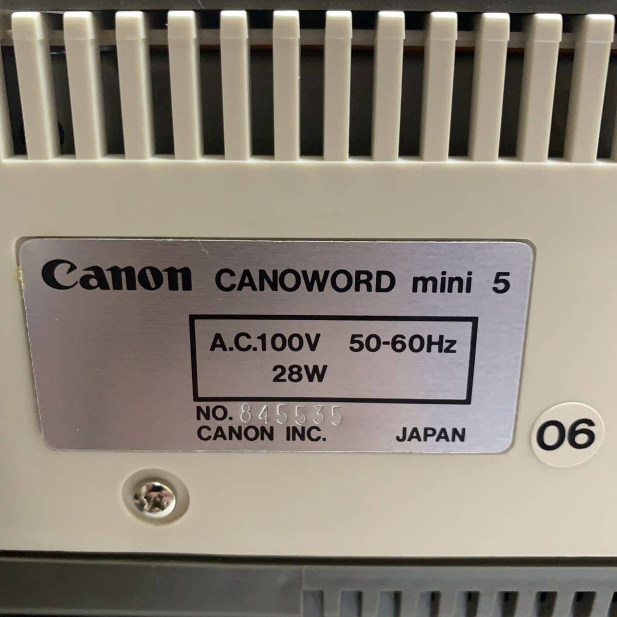 希少 Canon J1VF2ah ワープロ キャノン 通電確認 【公式通販】