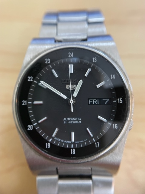 セイコー ファイブ 7S26-0530 SEIKO 5 自動巻き 稼働 裏スケ