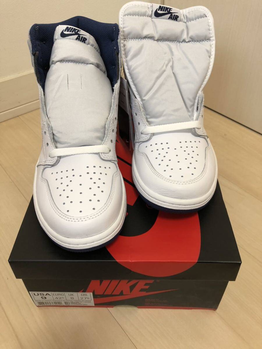 NIKE AIR JORDAN1 RETRO HIGH Metallic Navy OG 27.0cm ナイキ エア