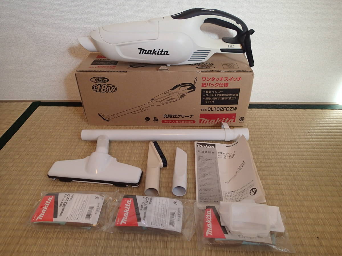 正規品，限定セール マキタ makita CL182FDZW コードレススティッククリーナー(コードレスタイプ)｜売買されたオークション情報、yahooの商品情報をアーカイブ公開 - オークファン コードレスタイプ