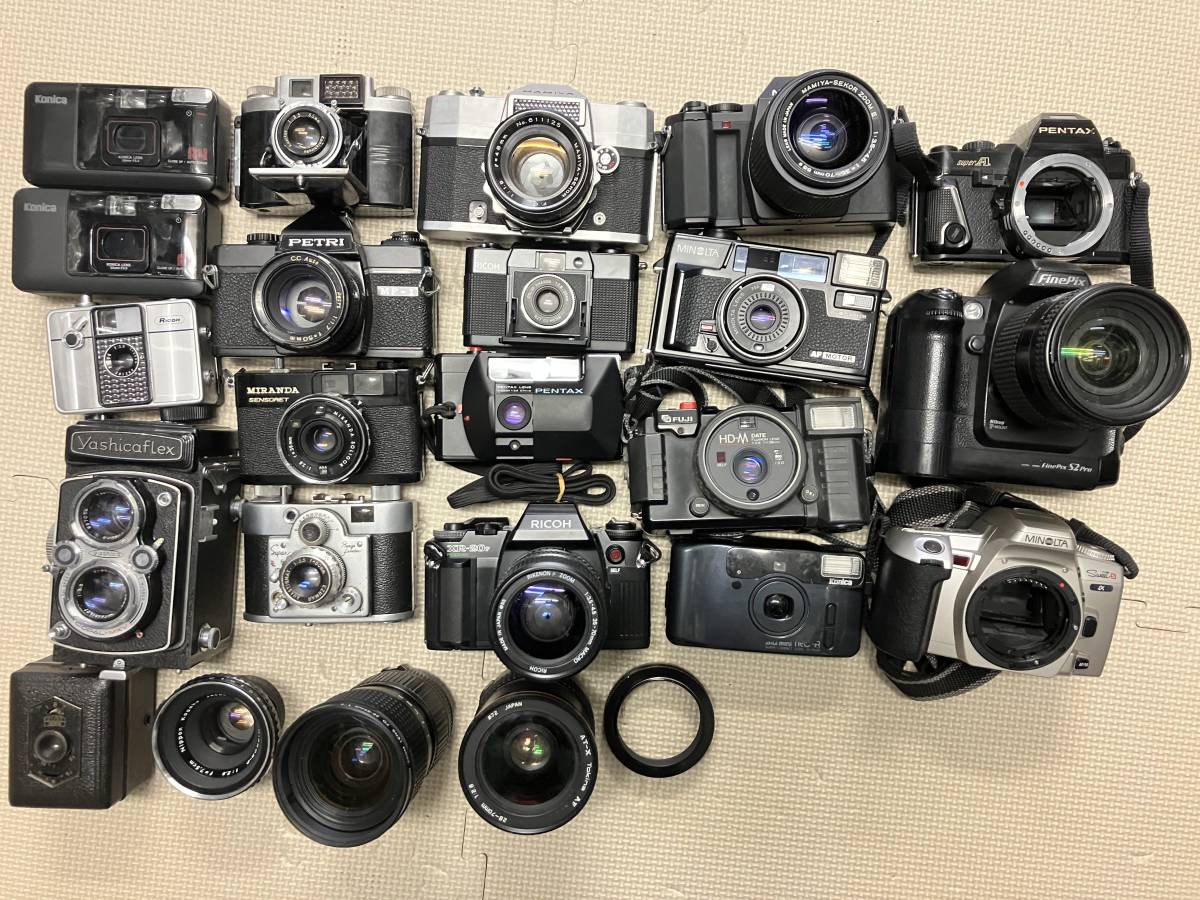【大量20個以上】 ミノルタ リコー ペンタックス 等 コンパクトカメラ レンズ 等 大量 まとめ ジャンク D75