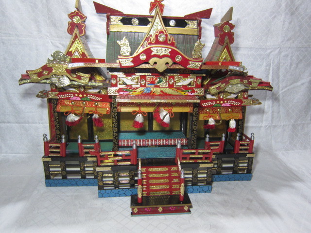 0561雛御殿」雛道具・屋台、家屋、田舎屋、茶屋、お店、小さな模型
