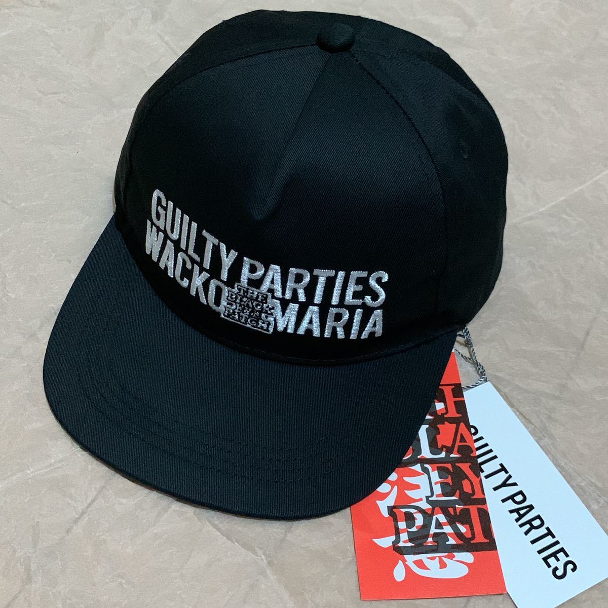 送料無料 BLACK EYE PATCH WACKO MARIA 6 PANEL LOGO CAP GUILTY PARITIES ワコマリア ブラック アイ パッチ ロゴ キャップ