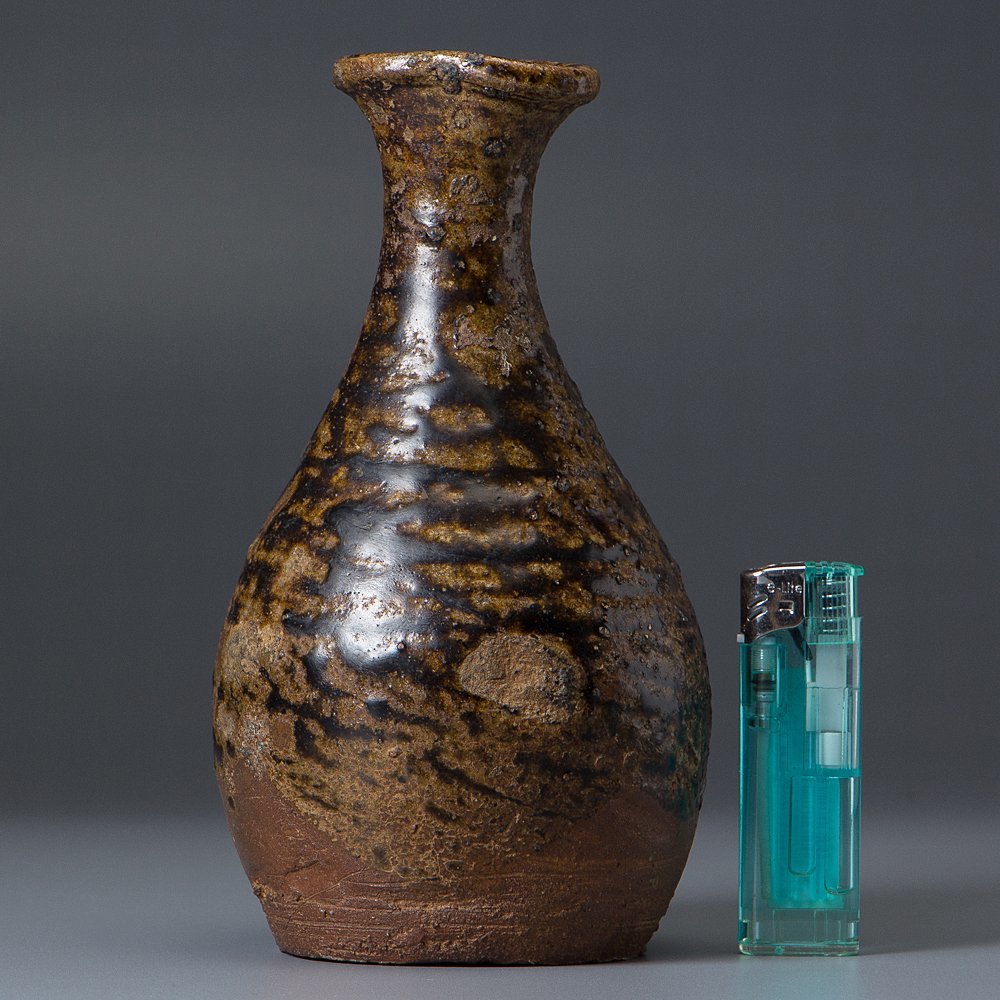 〈珍品〉 江戸中期 十七世紀 古唐津 髭徳利 箱付 ドイツ古陶 WWTT074 珍品〉 江戸中期 十七世紀 古唐津 髭徳利 箱付 ドイツ古陶 WWTT074