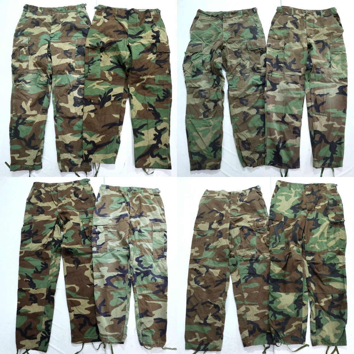 ◎米軍実物フィールドパンツ set ウッドランドカモ 他 (メンズM) 8枚セット