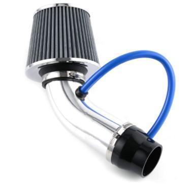 汎用 アルミ製 エアクリーナー インテークパイプ 毒キノコ 口径 76mm 銀　吸気効率UP エアインテークパイプ シンプル スタイリッシュ