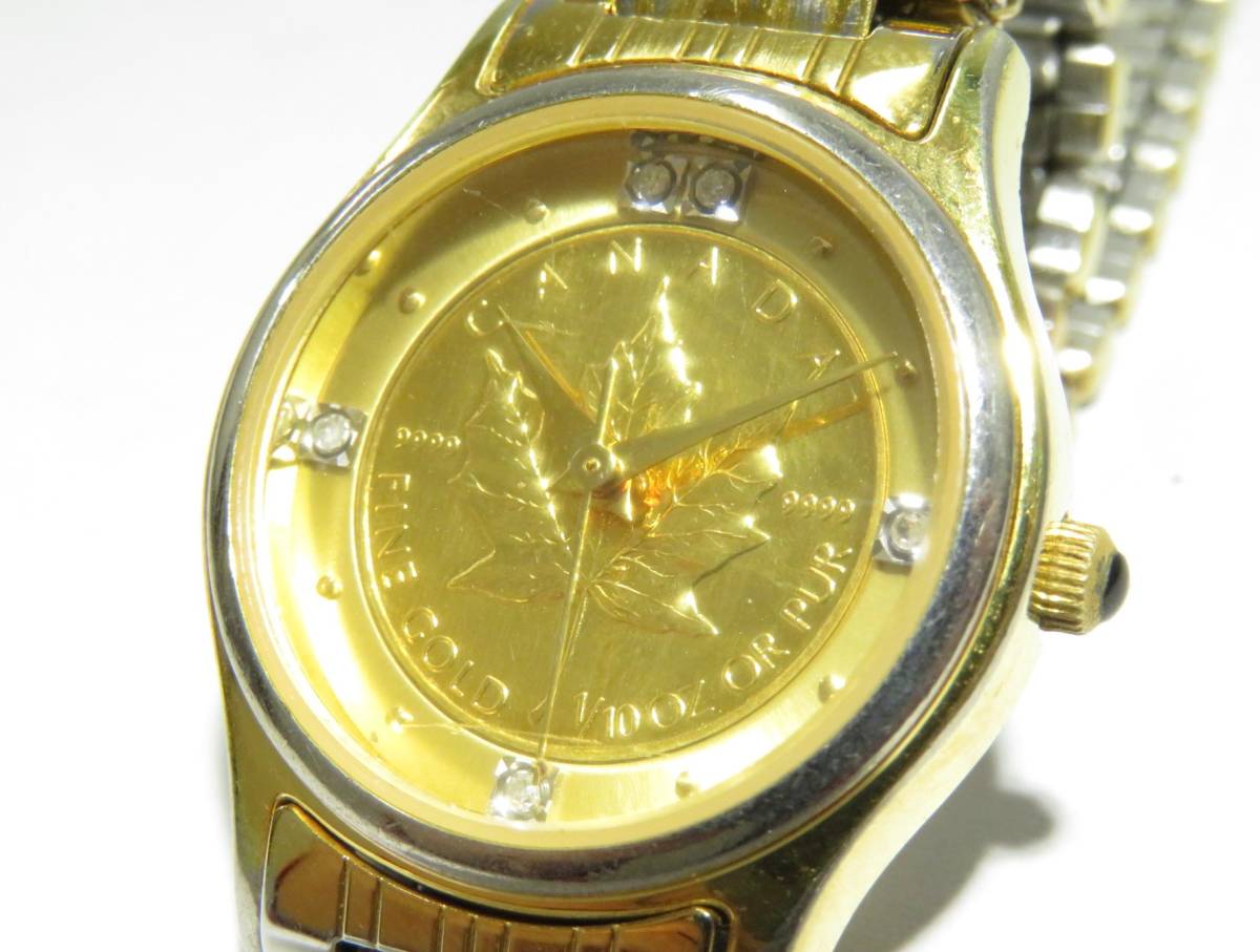 10969 上502-141 腕時計 SK-148-C エルジン メイプルリーフ金貨 