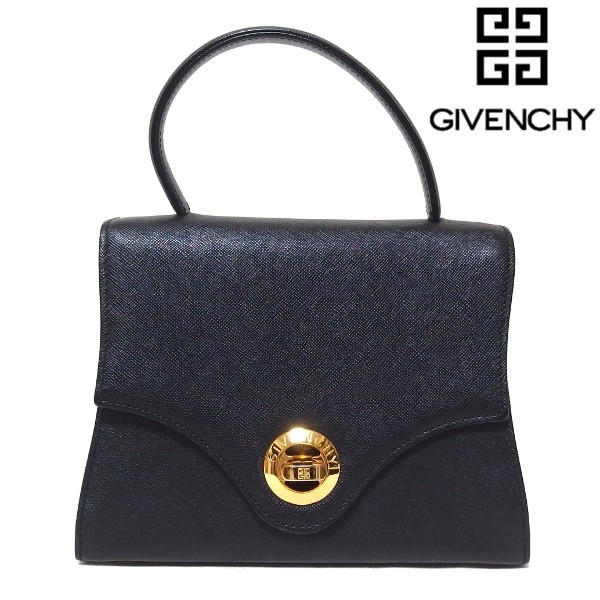1円～☆GIVENCHY ロゴ ターンロック金具 レザー ヴィンテージ