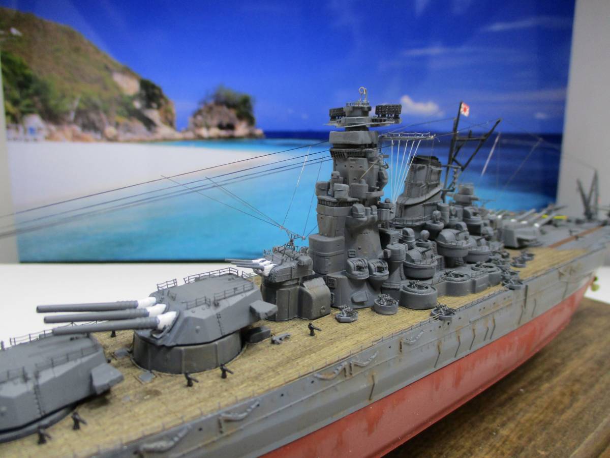 日本海軍 戦艦武蔵 竣工時 フジミ 1/700 完成品 1⁄700 武蔵 日本海軍戦艦 日本海軍 戦艦武蔵 フジミ 完成品 プラモデル