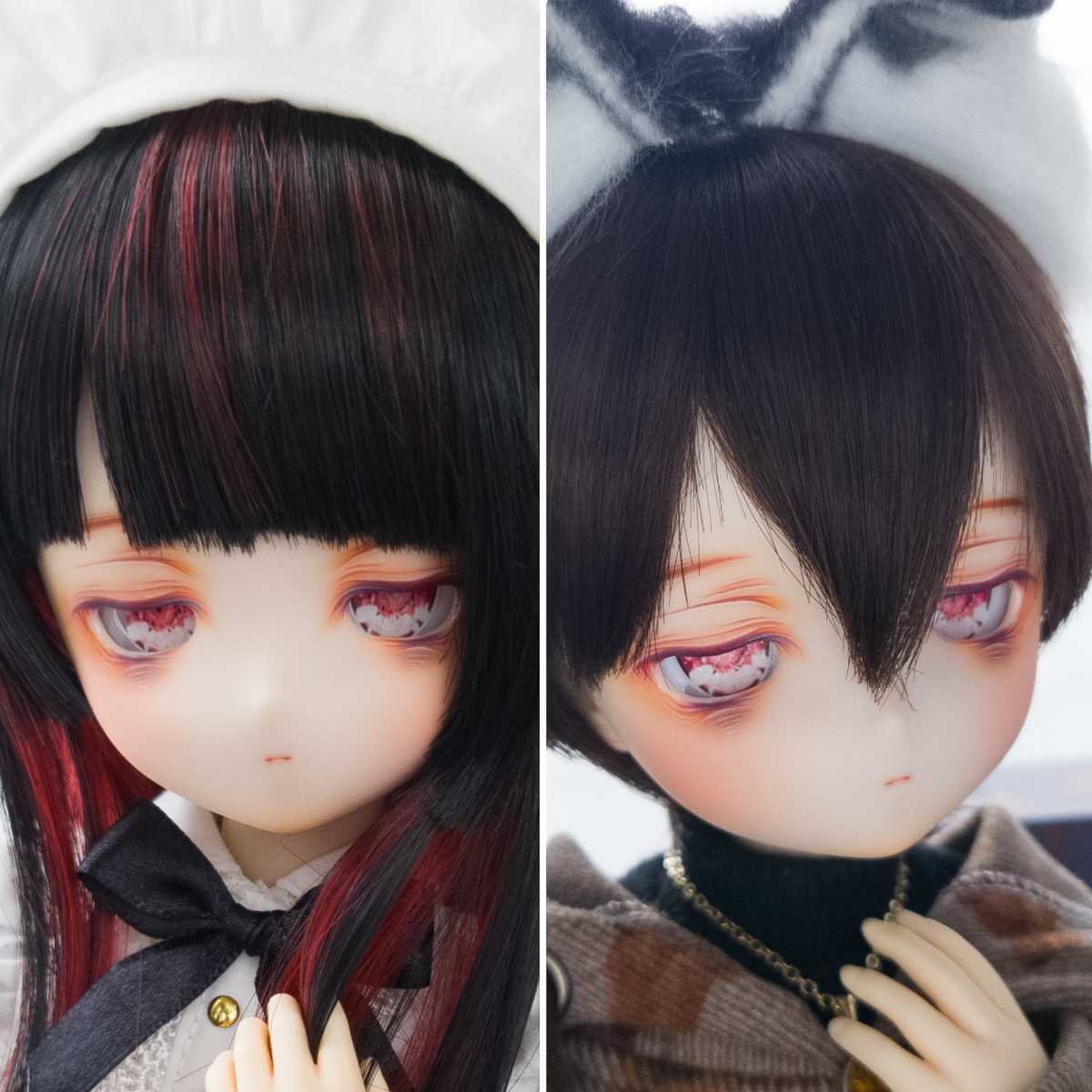BlueBell】 DDH-29 セミホワイト肌 カスタムヘッド＋カボションアイ1 
