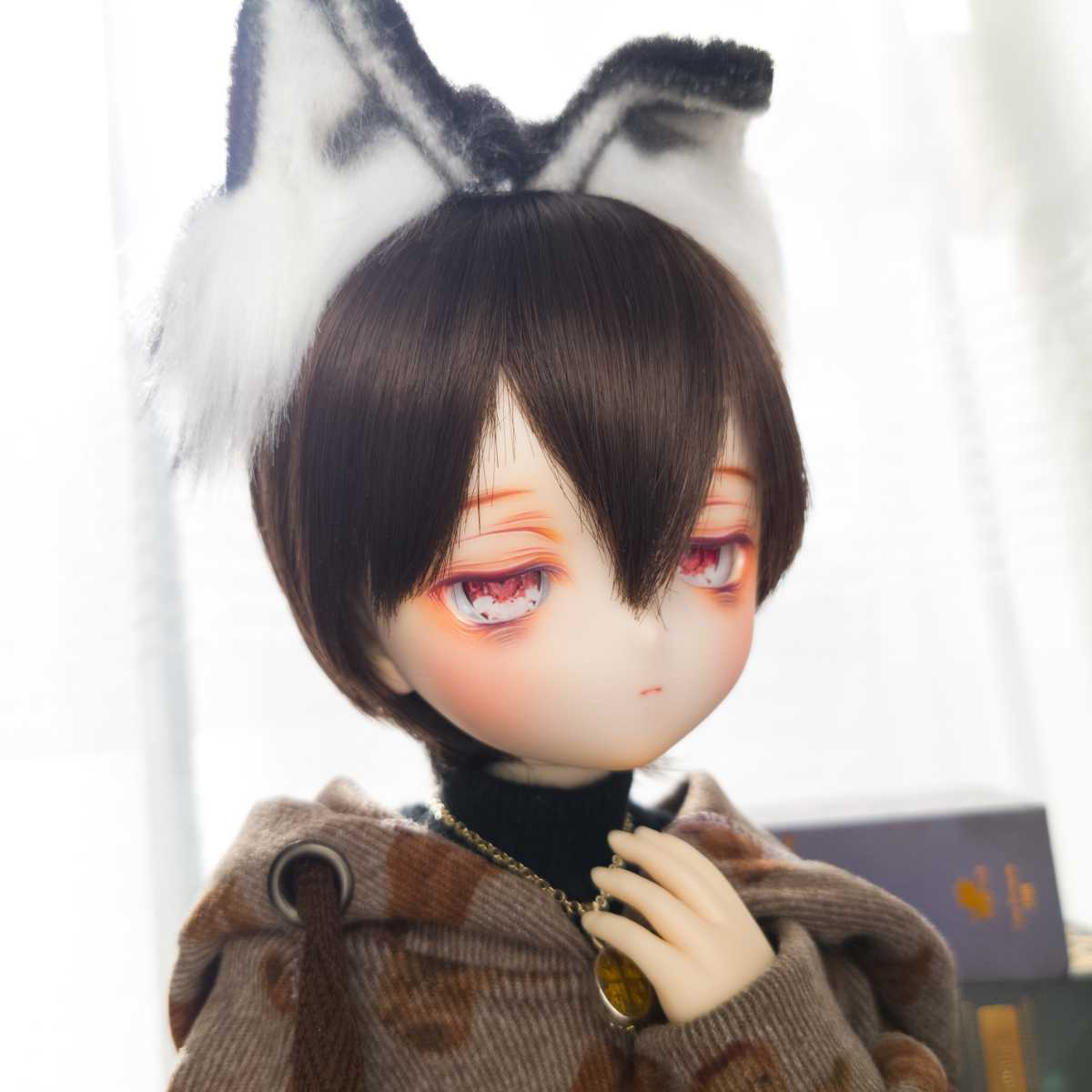 BlueBell】 DDH-29 セミホワイト肌 カスタムヘッド＋カボションアイ1 