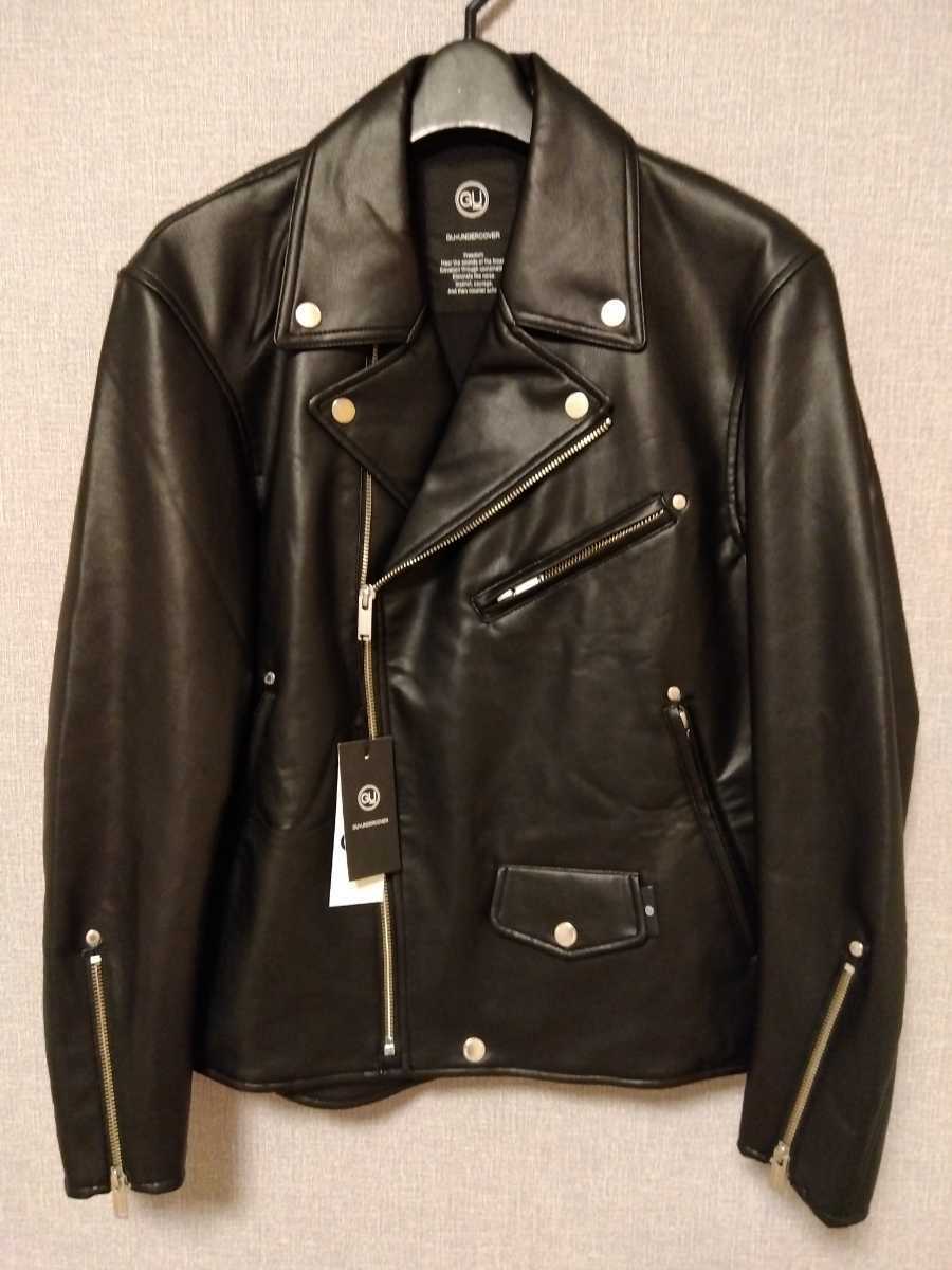 新品 タグ付き GU UNDERCOVER コラボ ライダース ジャケット ＸＳ 希少サイズ ジーユー アンダーカバー Wネーム フェイク レザー 