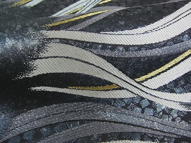 花美人□両面六通柄袋帯 真珠箔 波霞 金銀糸 逸品 wb1343