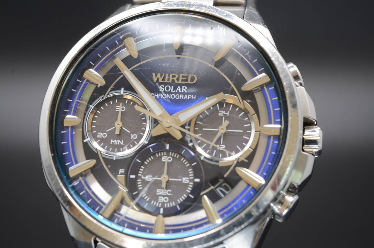 豊富な，限定セール SEIKO セイコー WIRED ワイアード VR42-0AA0 クロノグラフ メンズ ソーラー 腕時計 現状品 k-0320(ワイアード)｜売買されたオークション情報、yahooの商品情報をアーカイブ公開 - オークファン ワイアード