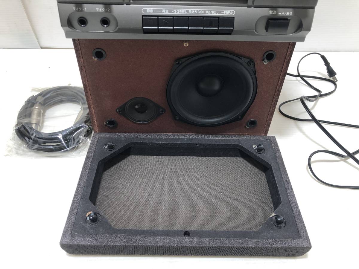 18014☆COLUMBIA CDV-550 CD/DVD/カセットテープ カラオケシステム