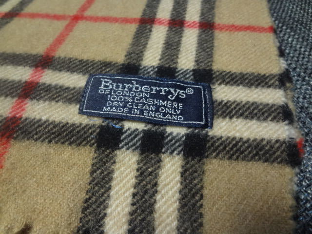 美品 BURBERRY バーバリー マフラー ノバチェック柄 カシミヤ100% ユニ