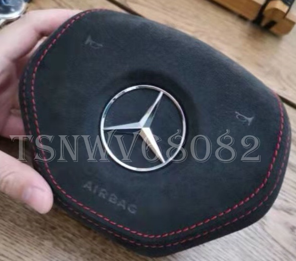 ★送料無料★ ベンツ W176 AMGスポーツ A172 460 1803 W212 W218 W204 W176 R172 赤いステッチ入り アルカンターラ エアバッグ カバー