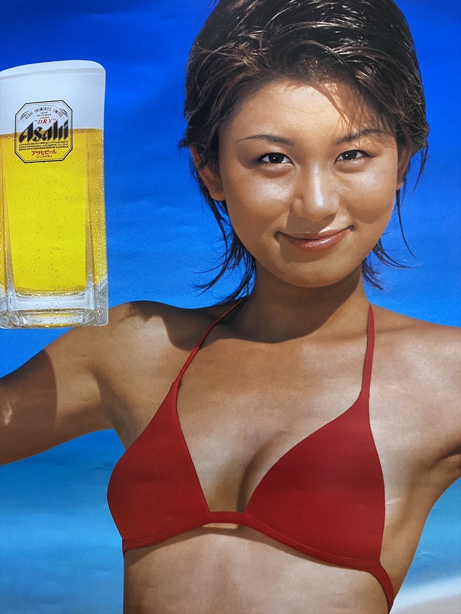 川原麻衣 / アサヒビール』非売品ポスター B2判 SUPER DRY 水着 ビキニ