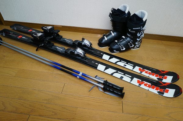 ROSSIGNOL スキーセット スキー板150cm ブーツ26cm ROSSIGNOL スキー