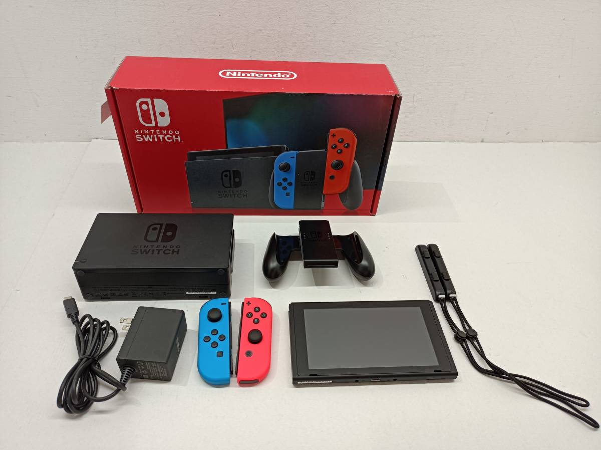 070 A） 〈中古品〉 ニンテンドースイッチ 本体 ネオン 欠品物あり