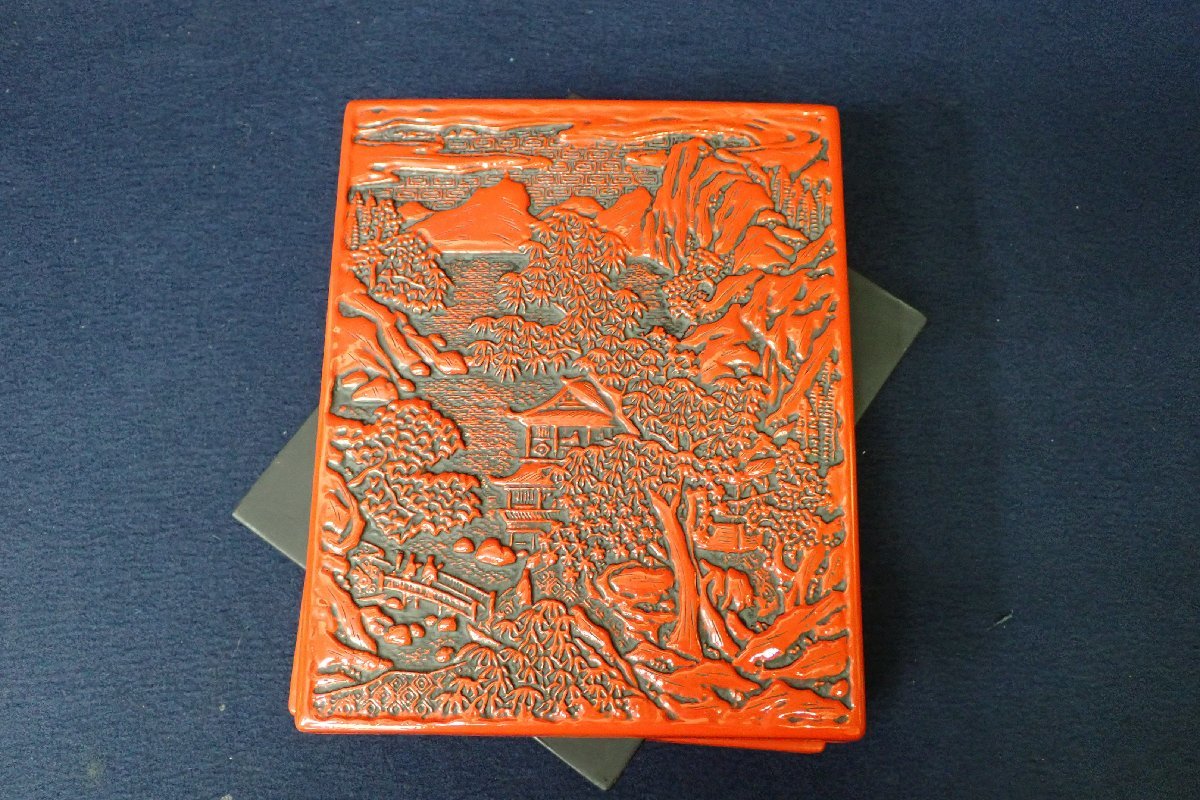 ☆021477 仙台堆朱 硯箱 文庫 ☆(漆芸)｜売買されたオークション情報