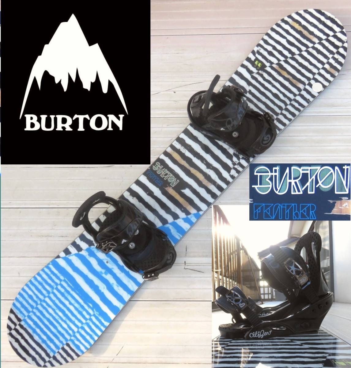 スノボー☆BURTON Feather 144 BURTON　Citizen バイン付　美品