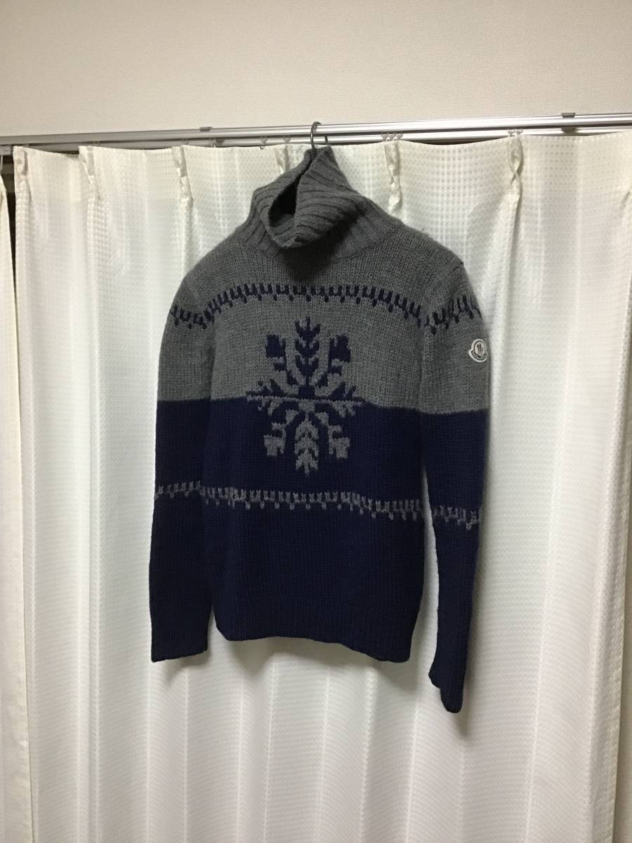 c*✨様 MONCLER タートルネック ニット セーター ロゴ入り 正規品 モンクレール ニット セーター 送料負担します 限定