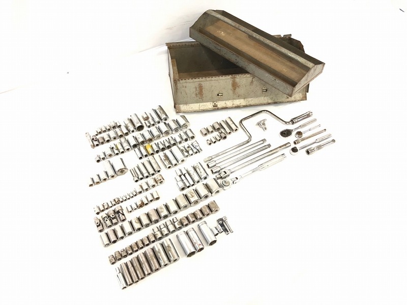 【米軍放出品】工具セット スピンナーハンドル ラチェットハンドル エクステンションバー ソケット Snap-On/ARMSTRONG (160)BB6AK-W