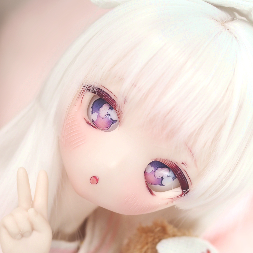 あおた】DDH-01 カスタムヘッド セミホワイト肌＋レジンアイ セミ