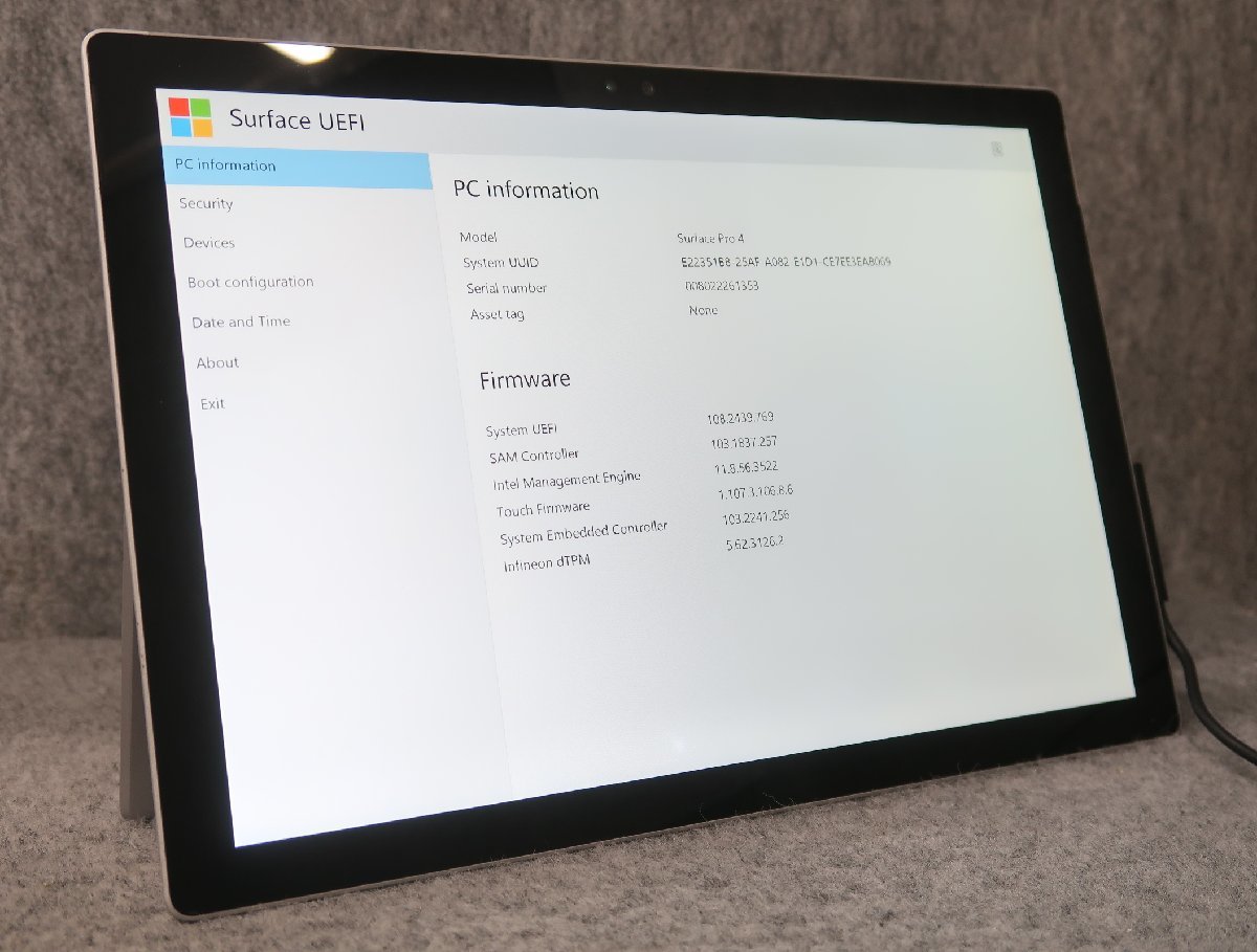 Microsoft Surface Pro4 256GB 1724 OS無し ジャンク D00019 Surface