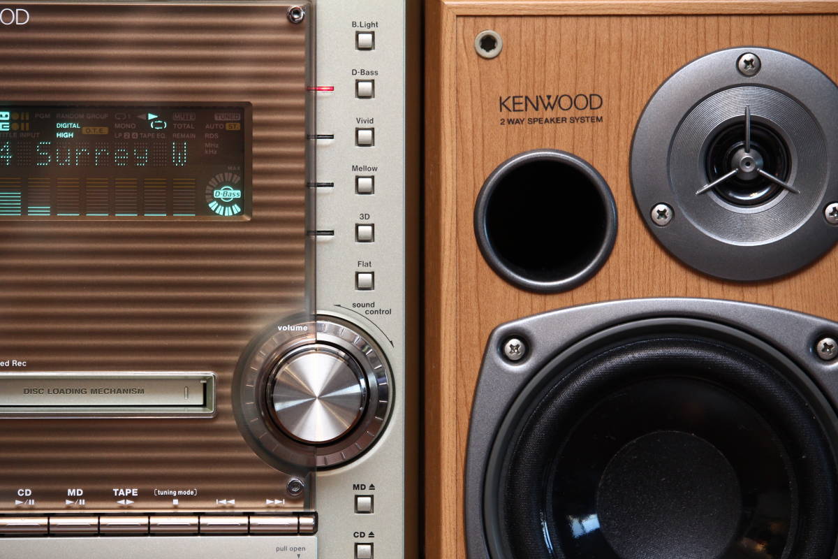 KENWOOD RXD-SL3MD 2005年製 CD/MD/TUNER/TAPE ミニコンポ +スピーカー