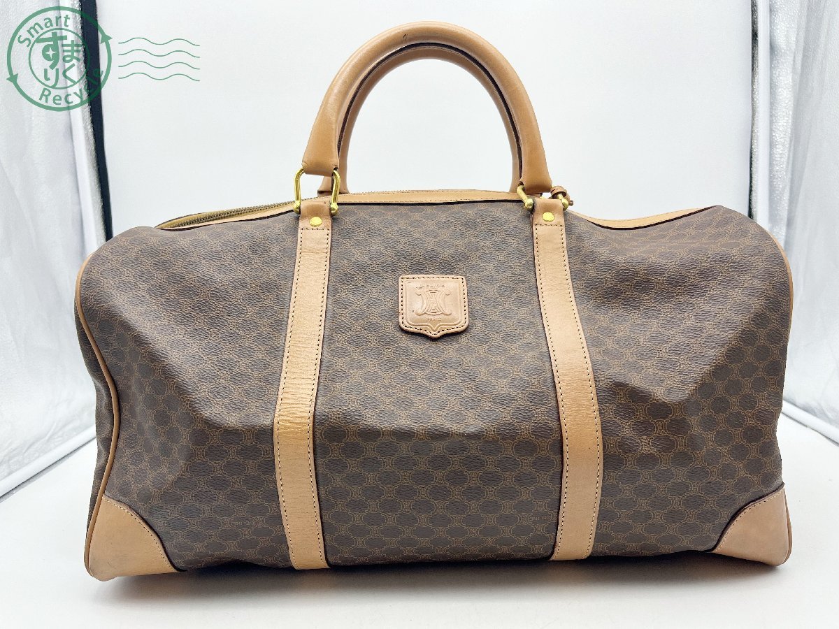 M新橋05012TI] CELINE セリーヌ マカダム柄 ハンドバッグ PVC レザー