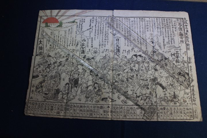 福1９　木版摺　古地図　江戸　刷物　摺物　日本最上天下随一之御竒瑞