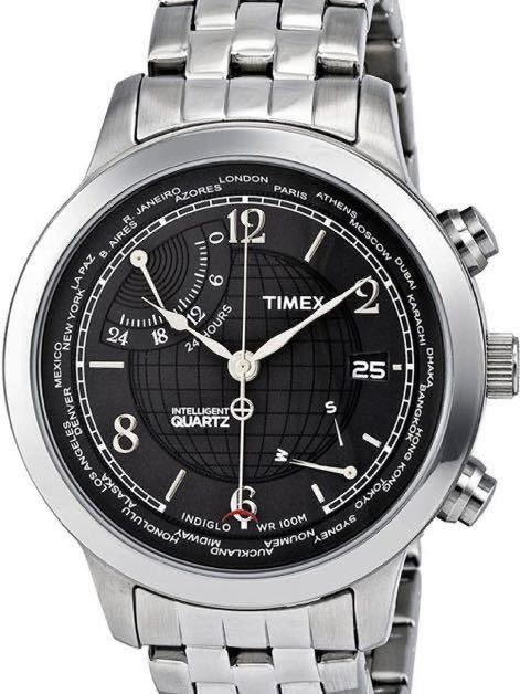 値下げ！送料無料！新品未使用！箱付き！TIMEX インテリジェントクォーツ ワールドタイム T2N610