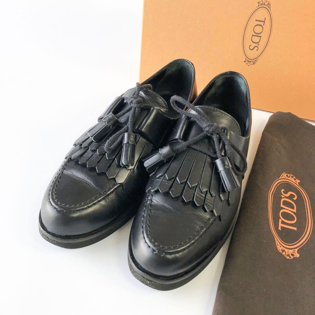☆美品☆TOD'S タッセルローファー レザー23cm TOD'S トッズ 36 23〜23.5cm タッセル ローファー カジュアルシューズ