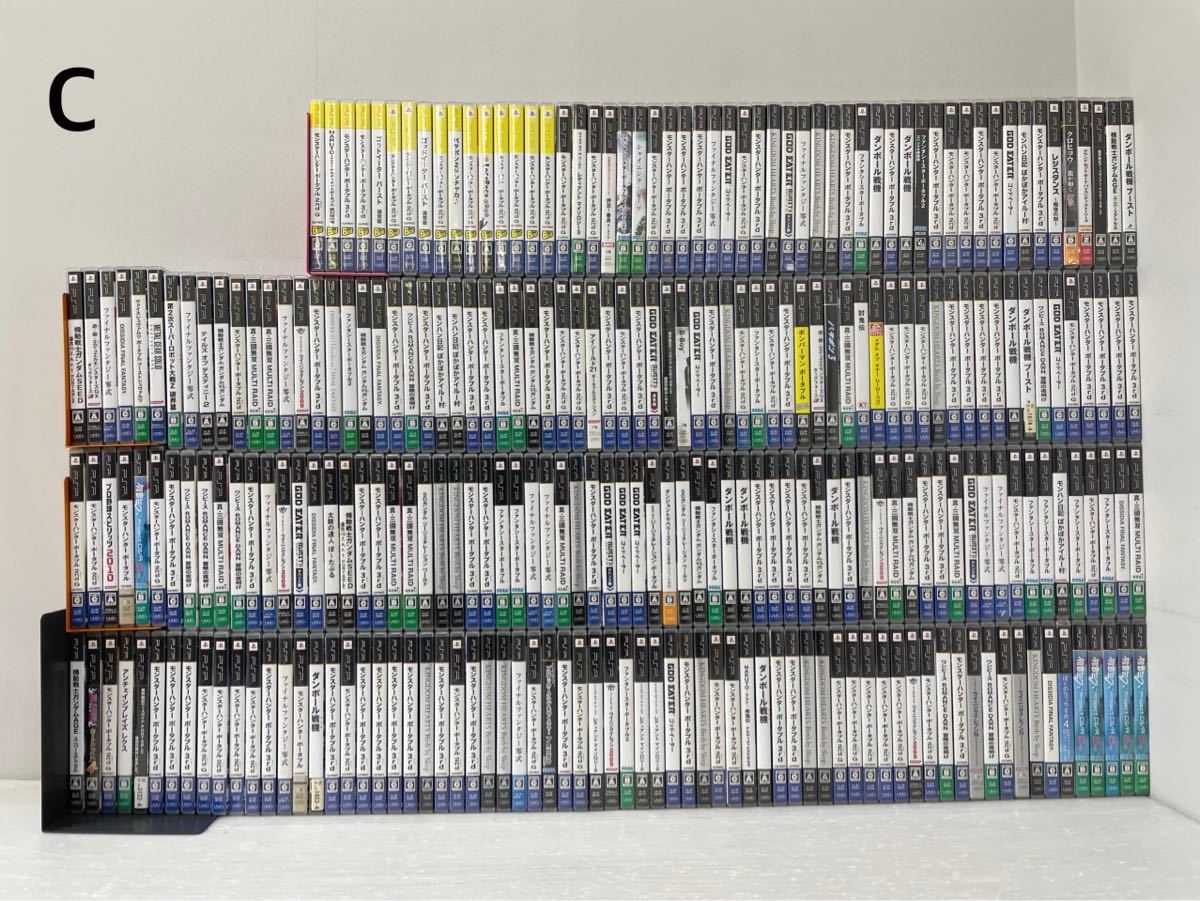 C 【１円スタート】PSPゲームソフト 計265本 約30kg 大量 まとめ PlayStation ジャンク 未確認/モンスターハンター/ファイナルファンタジー