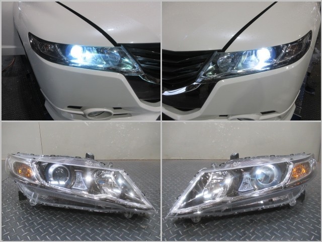 36377 RB3 オデッセイ 前期 純正HID ヘッドライト 左右セット 飛び石傷